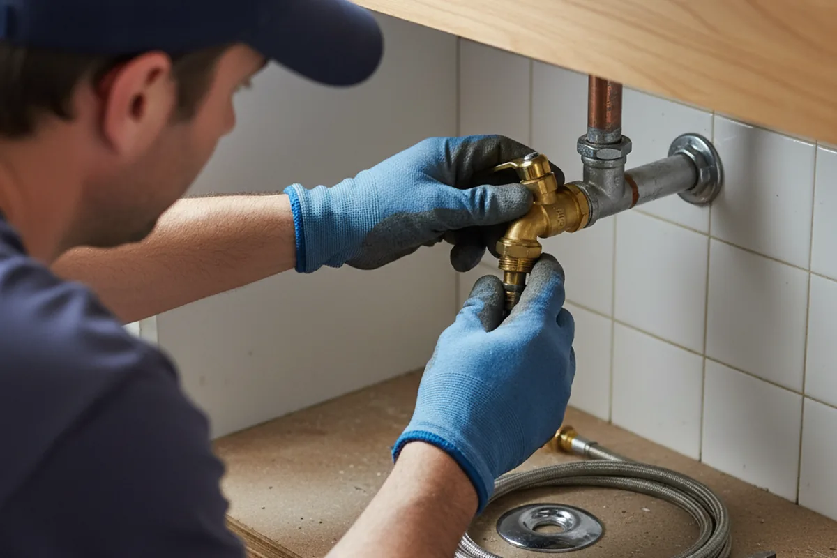 Shutoff valve and fitting work during Faucet and Fixture Repair in Hartsfield